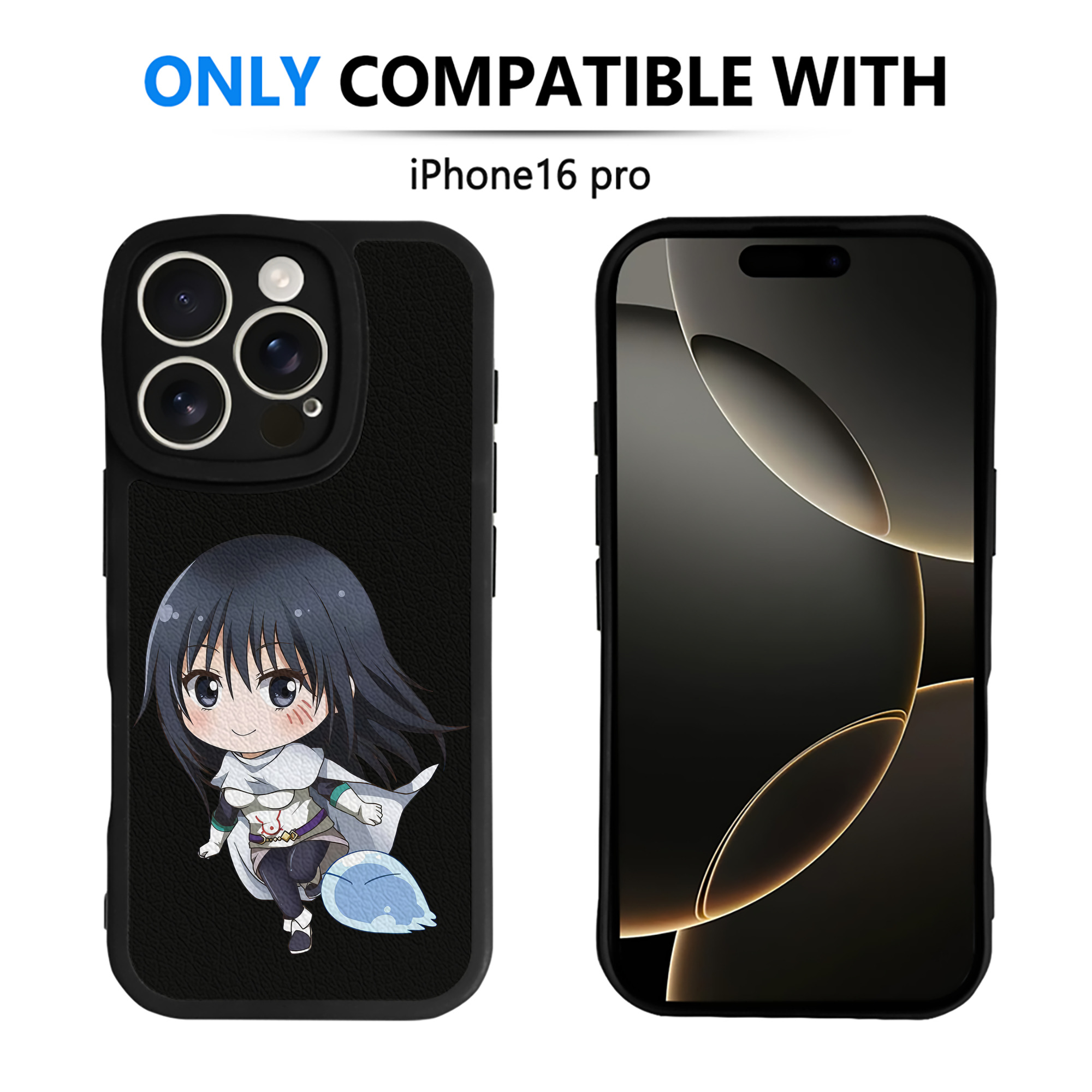 （画像用） 転スラ Regarding Reincarnated to Slime 【iPhone 16シリーズ対応】シリコンスマホケース（レザー調） 材質：シリコン